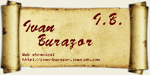 Ivan Burazor vizit kartica